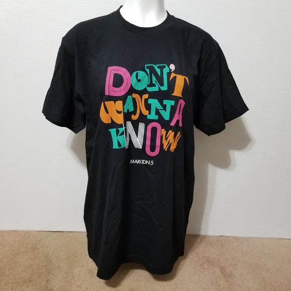 Maroon 5 shirt Large Don't Wanna Know single artwork graphic slogan band merch - Picture 1 of 7